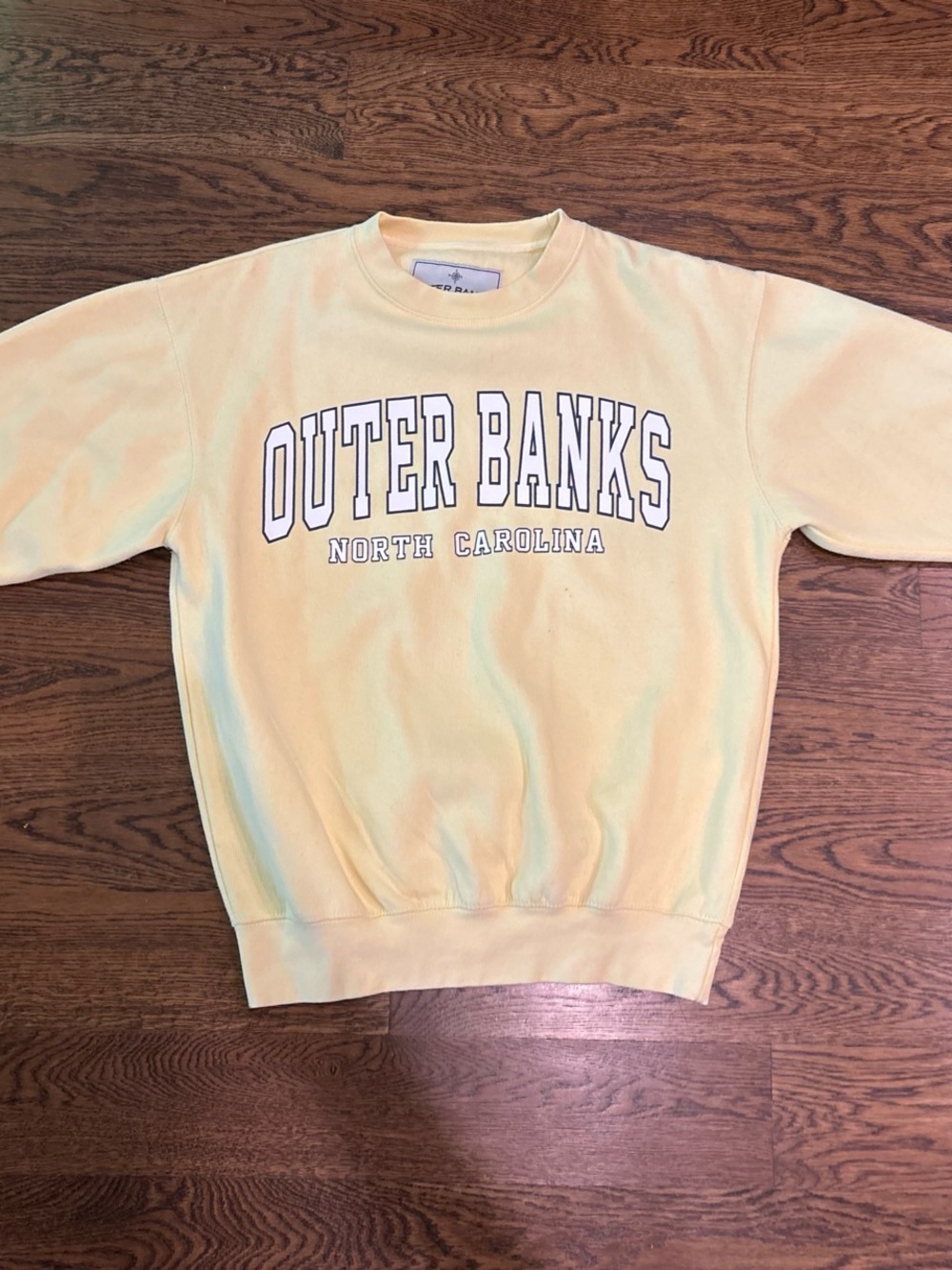 Outer Banks North Carolina Yellow Crewneck Sweatshirt - Casual Women's Pullover